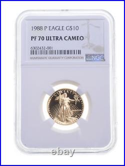 PF70 UCAM 1988-P $10 American Gold Eagle Graded NGC 5799