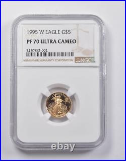 PF70 UCAM 1995-W $5 American Gold Eagle 1/10 Oz. 999 Fine Gold NGC 3987