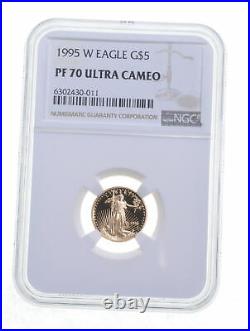 PF70 UCAM 1995-W $5 American Gold Eagle Graded NGC 5824