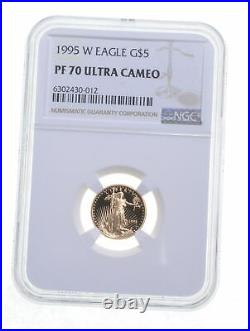 PF70 UCAM 1995-W $5 American Gold Eagle Graded NGC 5825