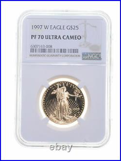 PF70 UCAM 1997-W $25 1/2 Oz. Gold American Eagle Graded NGC 6660