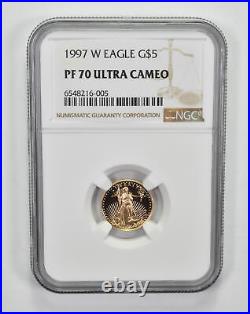 PF70 UCAM 1997-W $5 American Gold Eagle Graded NGC 0657