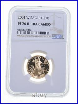 PF70 UCAM 2001-W $10 American Gold Eagle Graded NGC 5808