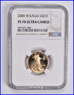 PF70 UCAM 2006-W $10 American Gold Eagle 1/4 Oz. 999 Fine Gold NGC 3563