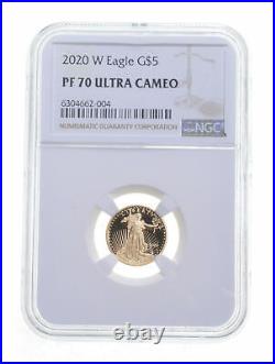 PF70 UCAM 2020-W $5 American Gold Eagle Graded NGC 6057