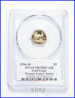 PR70DCAM 1996-W $5 American Eagle 1/10 Oz. 999 Fine Gold Signed PCGS 0892