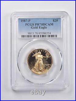 PR70 DCAM 1987-P $25 American Gold Eagle 1/2 Oz. 999 Fine Gold PCGS 3031