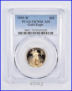 PR70 DCAM 1995-W $10 American Gold Eagle 1/4 Oz. 999 Fine Gold PCGS 2269