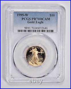 PR70 DCAM 1995-W $10 American Gold Eagle 1/4 Oz. 999 Fine Gold PCGS 4223