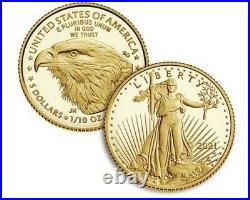 PRESALE American Eagle 2021 One-Tenth Ounce Gold Two-Coin Set Designer Edition