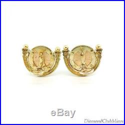 Pair of 1999 US American Eagle 1/10 oz Liberty 22kt Gold Coin Earrings 21.6 Gr