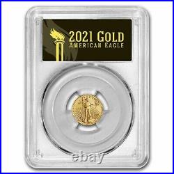 Pre-Sale 2021 1/10 oz American Gold Eagle MS-70 PCGS (FDI, Black, Type 2)