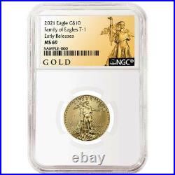 Presale 2021 $10 American Gold Eagle 1/4 oz. NGC MS69 ALS ER Label