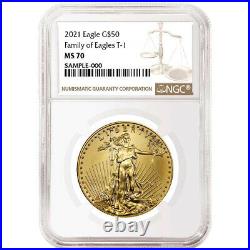 Presale 2021 $50 American Gold Eagle 1 oz. NGC MS70 Brown Label