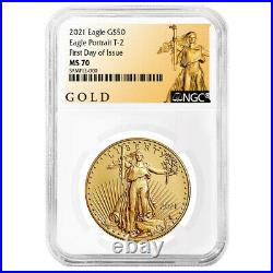 Presale- 2021 $50 Type 2 American Gold Eagle 1 oz. NGC MS70 FDI ALS Label