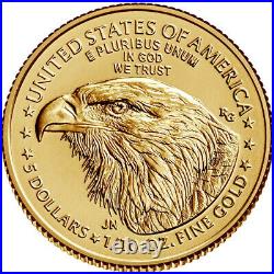 Presale 2021 $5 Type 2 American Gold Eagle 1/10 oz Brilliant Uncirculated