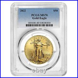 Presale 2022 $50 American Gold Eagle 1 oz PCGS MS70 Blue Label