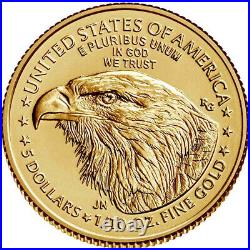 Presale 2022 $5 American Gold Eagle 1/10 oz BU