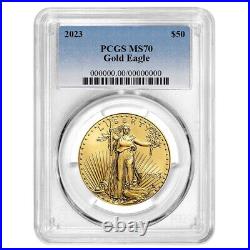 Presale 2023 $50 American Gold Eagle 1 oz PCGS MS70 Blue Label