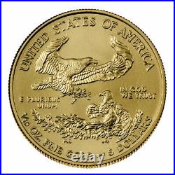 Presale Lot of 5 2021 $5 American Gold Eagle 1/10 oz Brilliant Uncirculated