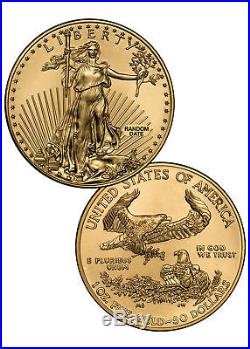 RANDOM DATE 1 Troy Oz Gold American Eagle $50 Gem BU Coin SKU26177