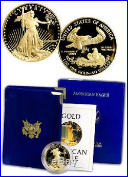 Random Date 1 oz Gold American Eagle $50 Gem Proof Coin OGP SKU51610