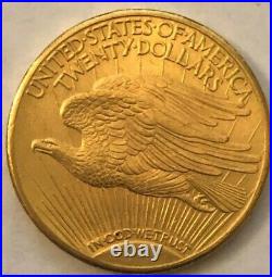 Rare 1911-d $20 Gold Saint Gauden Double Eagle Coin