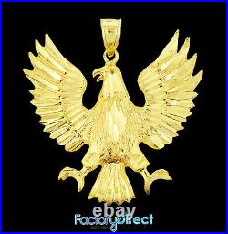 Solid Gold Polish American Eagle Pendant
