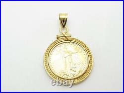 Standing Lady Liberty 5 Dollar 1/10 OZ. 999 Fine Gold Coin Bullion Charm Pendant