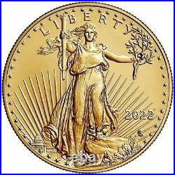 USA 10 $2022 American Gold Eagle-Plant Coin 1/4 OZ GOLD ST