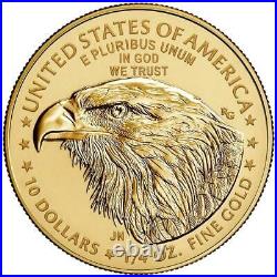 USA 10 $2022 American Gold Eagle-Plant Coin 1/4 OZ GOLD ST
