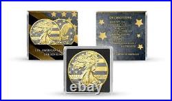 USA 2024 $1 American Eagle Golden Ring 1 oz Silver Coin