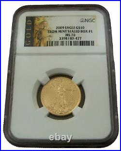 US 2009 Gold 1/4 oz $10 NGC MS70 American Eagle