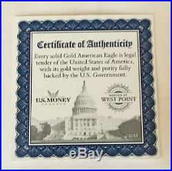 US Gold Vault Set 5 Gold American Eagle $5 1/10 oz Coins INSURED Shipping WithCOA