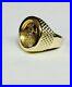Vintage Men’s 20 mm Coin Ring with American Eagle 14K Yellow Gold Finish