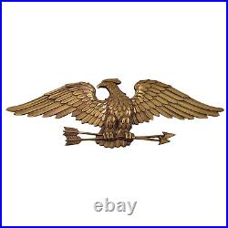 Vintage SEXTON Large USA American EAGLE Gold Tone Metal Wall Plaque 27
